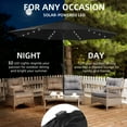 thumbnail image 4 of Autlaycil 10ft Patio Umbrellas 32 Solar LED Lights Outdoor Market Umbrella with Tilt Crank, Solar Umnrella, Black, 4 of 7