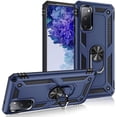 thumbnail image 2 of Grade Blue Case for Samsung Galaxy S20 FE 5G, Heavy Duty Shockproof Phone Case with 360 Metal Rotating Ring Kickstand Holder , Compatible with  Car Mount, 2 of 9