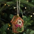 thumbnail image 5 of DefiDgd Christmas Wooden Bird Nests Hanging Statue Decoration,House Decoration with Moss,Bark, Flowers,Grass,Thatch,Bird Nests,for Christmas Tree Decorations,Christmas Ornaments(C), 5 of 6