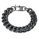 thumbnail image 1 of PROSTEEL Eslabón Cubano Negro 14MM Ancho Negro Cadena Pulseras Punk para Hombre Mujer Joyería Regalo, 21Longitud, 1 of 8