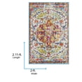 thumbnail image 3 of Livabliss Harput Vintage Medallion Area Rug,2' x 2'11",Orange/Aqua, 3 of 9