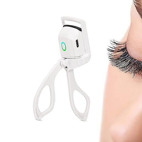 Rizador de Pestañas TANGJMXG Calentado Eléctrico Recargable Separador de Pestañas Blanco 8CM