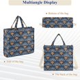 thumbnail image 6 of FORMRS Womens Corduroy Tote Bag Crossbody Shoulder Purse Handbag with Detachable Strap, Blue Elegant Geometric, 6 of 7