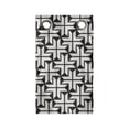 thumbnail image 1 of Abstract Hanging Pocket Organizer, Repetitive Geometric Monochrome Star Like Shapes Illustration, Printed Polyester Storage Bag with Pockets, 9" x 16", Eggshell Seal Brown, 1 of 2