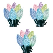 Lumations Twinkly App Controlled C9 Faceted Lights, 20 LEDs, (3 Pack)