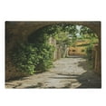 thumbnail image 1 of Medieval Cutting Board, Streets of Tuscany Old Mediterranean Middle Age Town European High Culture Italy, Decorative Tempered Glass Cutting and Serving Board, Large Size, Multicolor, by Ambesonne, 1 of 1
