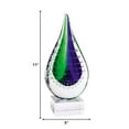 thumbnail image 5 of 12" Mouth Blown Teardrop Centerpiece on Crystal Base, 5 of 5