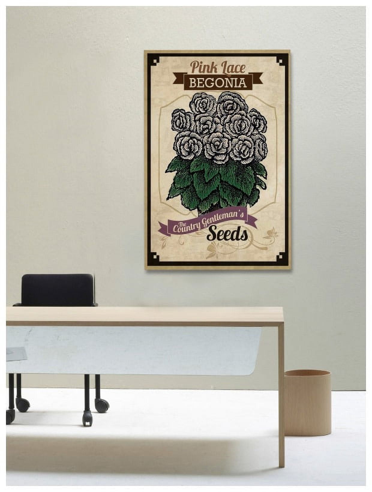 Marmont Hill "Flower Packet Begonia" Painting Print on Canvas