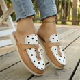 thumbnail image 3 of EKVAHL Women's Slip On Mule Loafers, Soft Suede Polka Dot Backless Flats, Tassel Decor Daily Office Walking Flats Brown, 3 of 5