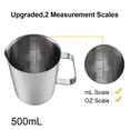 thumbnail image 2 of Vaso medidor, actualizado, 2 balanzas de medición, incluida la báscula L, balanza de onzas, vasija medidora de acero inoxidable con marcado, 16 onzas, 500 ml, 2 of 5