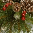 thumbnail image 3 of National Tree Company Pre-Lit Artificial Christmas Hanging Snowflake, Green, Frosted Berry Pine, Decorated with Pine Cones, Berry Clusters, Frosted Branches, Christmas Collection, 32 Inches, 3 of 5