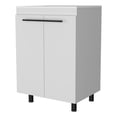 thumbnail image 1 of FM FURNITURE Selma 60 Inches Freestanding Vanity Cabinet Engineered Wood White, 1 of 8