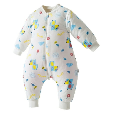 

Infant Long Sleeve Cotton Sleeping Sack with Legs Cartoon Pajamas