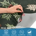 thumbnail image 5 of Yayeee Kitchen Curtains Set of 2 Light Filtering 57"x36" Over Sink Window Panels, Green Christmas Holly, 5 of 7