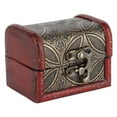 thumbnail image 3 of Caja de madera antigua, cofre del tesoro pequeño antiguo, caja de joyería de madera antigua, caja de joyería antigua, respuesta rápida, 3 of 9