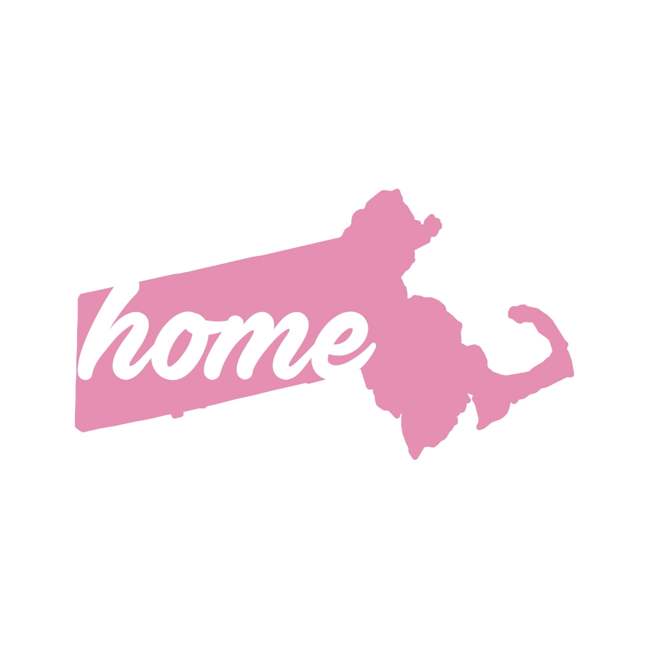 Massachusetts Outline Sticker - 5x2.72 Inch MA State Vinyl Decal Made In USA