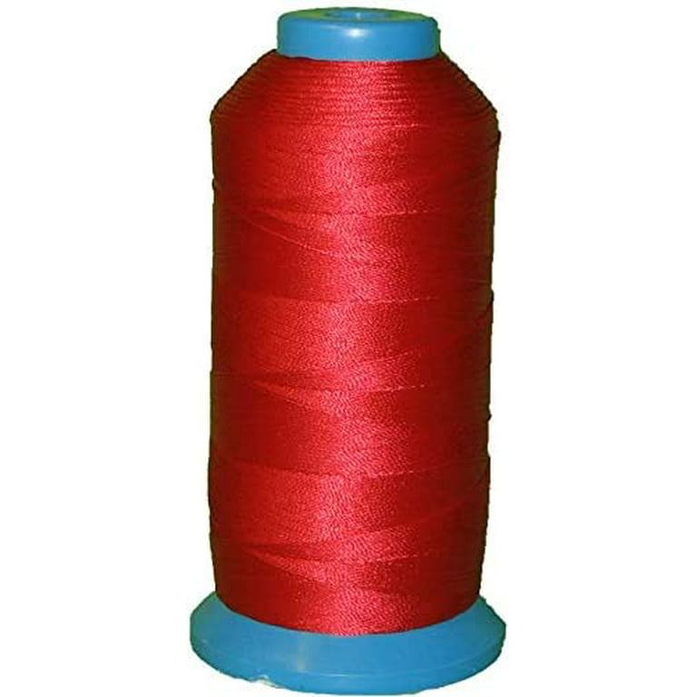 Red Bonded Nylon Sewing Thread T135 #138 1250 Yard for Outdoor, Upholstery,  Leather