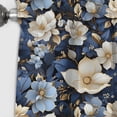 thumbnail image 2 of Designart "Twilight Blue Floral Charm I" Floral Blackout Curtain Panels, 2 of 4