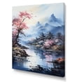 thumbnail image 2 of Designart "Autumn Scenery By The Japanese River I" Flowers Wall Decor, 2 of 7