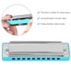thumbnail image 5 of Armónica de blues organillo profesional instrumento de viento Blues Harmonica 10-Hole Mouthorgan F Key Cubierta de acero inoxidable Beginner Wind InstrumentBlue Amonsee Otros, 5 of 8