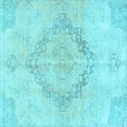 thumbnail image 1 of Ahgly Company Indoor Square Persian Light Blue Traditional Area Rugs, 4' Square, 1 of 4