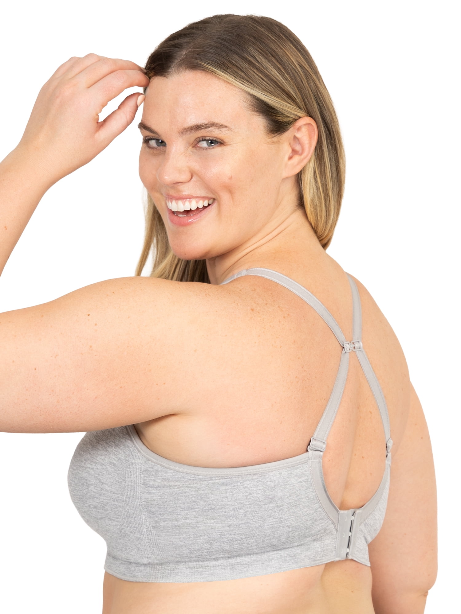 Fit for Me by Fruit of the Loom Women's Supportive Seamless Wirefree Bra, Style FT1048, Sizes L to 4XL