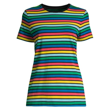 Rainbow Striped Short Sleeve Top