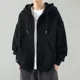 thumbnail image 3 of Sudaderas para hombre, ropa con capucha negra para hombre, sudaderas con capucha lisas con cremallera completa, novedad de otoño e invierno, de alta calidad, sencillas y sueltas, 3 of 5