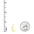 thumbnail image 2 of 10k Yellow Gold Unisex Textured Initial Letter L Charm Pendant for Men Women, 2 of 3