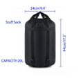 thumbnail image 2 of GOGHOST Compression Stuff Sack for Sleeping Bag Accessories,20L/45L Lightweight compression bag Great for Backpacking, Hiking and Camping,210T Tear Resistant Polyester，Black,20L, 2 of 10