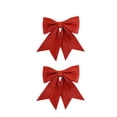 thumbnail image 1 of Lipstore 2 Pieces Christmas Tree Bow Xmas Tree Decor for Backyard Indoor Outdoor Tree Red, 1 of 8