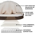 thumbnail image 3 of FurHaven Pet Products Faux Sheepskin Orthopedic Snuggery Burrow Pet Bed for Dogs & Cats - Espresso, 44" Base, 3 of 12