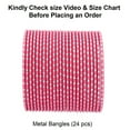 thumbnail image 4 of Efulgenz Indian Bangle Set Plain Metal Bangles for Women Two Dozen Wedding Bangles Set Plain Alloy Bangles Bollywood Bracelets Bridal Bangle Set Fashion Jewelry Accessories for Women (24 Pcs) Size 2.8, 4 of 6