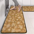 thumbnail image 2 of Kitchen Rugs Sets Of 2,Golden Christmas Snowflake Pattern Anti Fatigue Kitchen Mat Rugs Non Slip Washable,Decorative Kitchen Floor Mats for Kitchen,Sink,Laundry,17"x47"+17"x47", 2 of 5