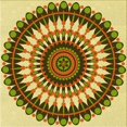 thumbnail image 1 of Ahgly Company Machine Washable Indoor Square Transitional Dark Bronze Brown Area Rugs, 4' Square, 1 of 7