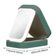 thumbnail image 4 of Caja Almacenamiento Maquillaje Con Espejo LED Estuche Cosméticos Portátil Regulable () Verde, 4 of 4