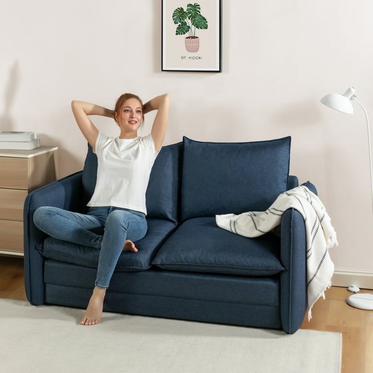 Zinus Cody Sleeper Sofa Couch Navy Walmart