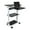 White/Black, variant on Luxor Stand Up,Mobile Workstation,(3)Shelf Adj STAND-WS30