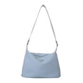thumbnail image 2 of Bolso de hombro para mujer, bolso de hombro de nailon con cremallera, bolso de señora Azul, 2 of 9