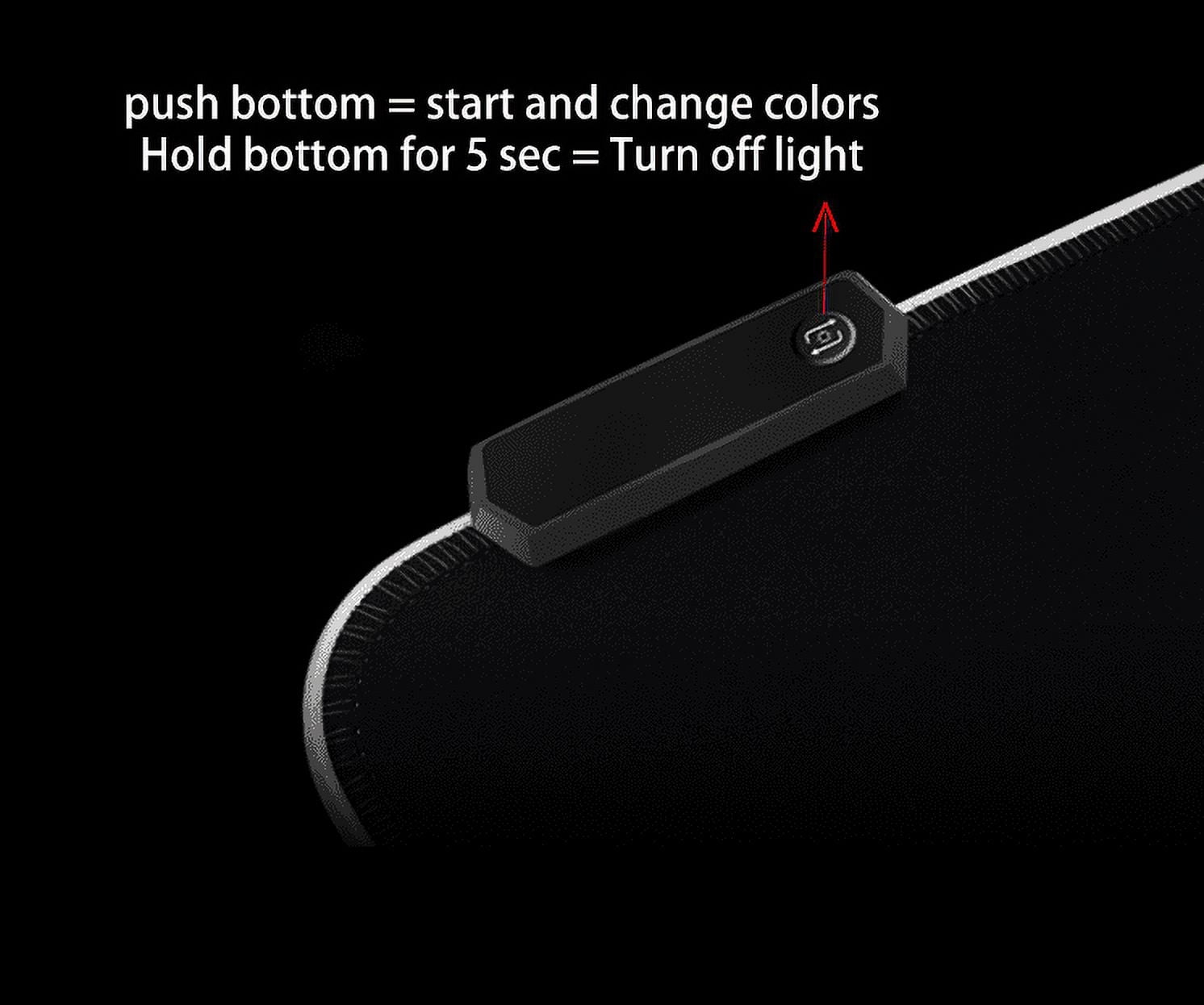 RGB Gaming Mouse Pad, Large Extended Thick Led Mouse Pad Mat with 8 Lighting Modes, Anti-Slip Waterproof Oversized Computer Keyboard Desktop 12*31.15"