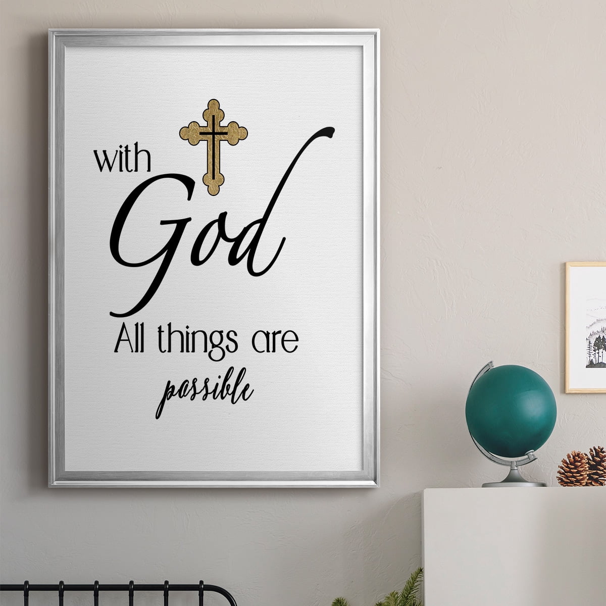 All Things Possible Gold Premium Classic Framed Print - Ready to Hang