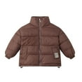 thumbnail image 3 of Ajziojiro Boys Girls Winter Warm Fleece Puffer Coats Jacket for Kids Toddler Unisex Padded Thickened Cotton Jacket Short Puffer Down Cotton Coats Outwear 2-8 Years, 3 of 6