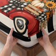 thumbnail image 3 of Twin Sze Fitted Sheet Set - Thanksgiving Truck 2 Piece Bedding Sets 16" Deep Pocket Fitted Sheet with 1 Pillowcase, Fall Maple Leaves Pumpkins Floral Striped Brushed Microfiber Hotel Bed Sheets, 3 of 9
