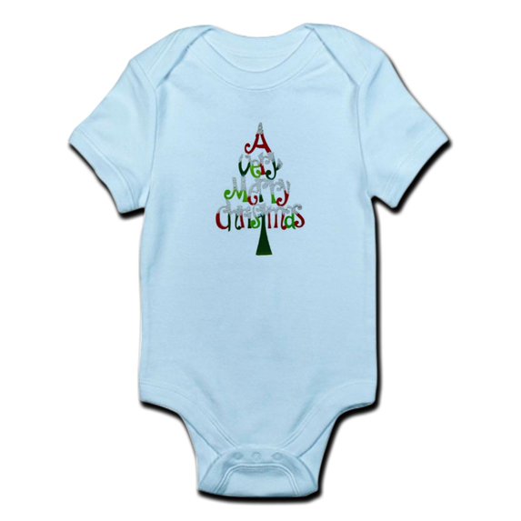 CafePress - Christmas Tree Body Suit - Baby Light Bodysuit