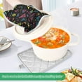 thumbnail image 3 of Yayeee Pot Holders Kitchen Heat Resistant with Pocket 7"x9.8" Cotton Oven Cooking Hot Pads, Black Neon Lightning, 3 of 7