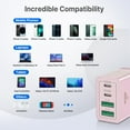 thumbnail image 7 of Aioneus USB C Charger Block 40W Fast Charging Block Multi USB Wall Charger Pulg Power Adapter for iPhone Samsung (Pink 2-Pack), 7 of 7
