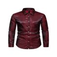 thumbnail image 1 of Jacquard Button-Down Long Sleeve Tops - Slim Fit Shirts for Men, 1 of 5