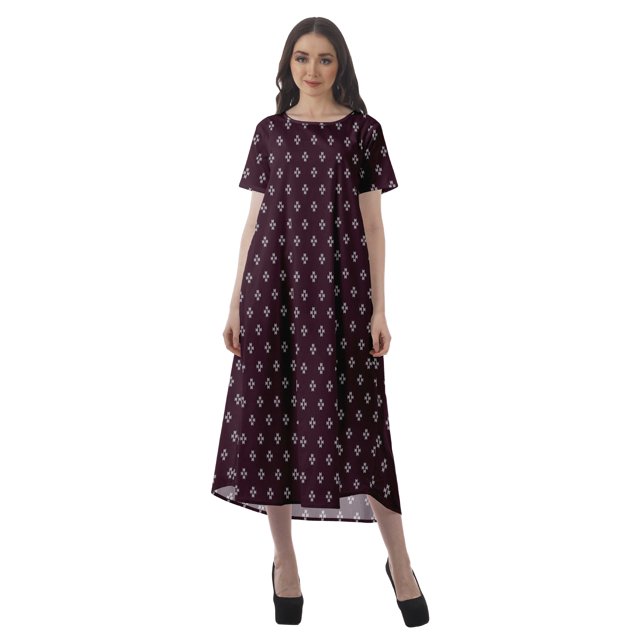 Moomaya Tunique à Manches Courtes pour Femmes, Robes de Cocktail en Coton Flex Imprimées