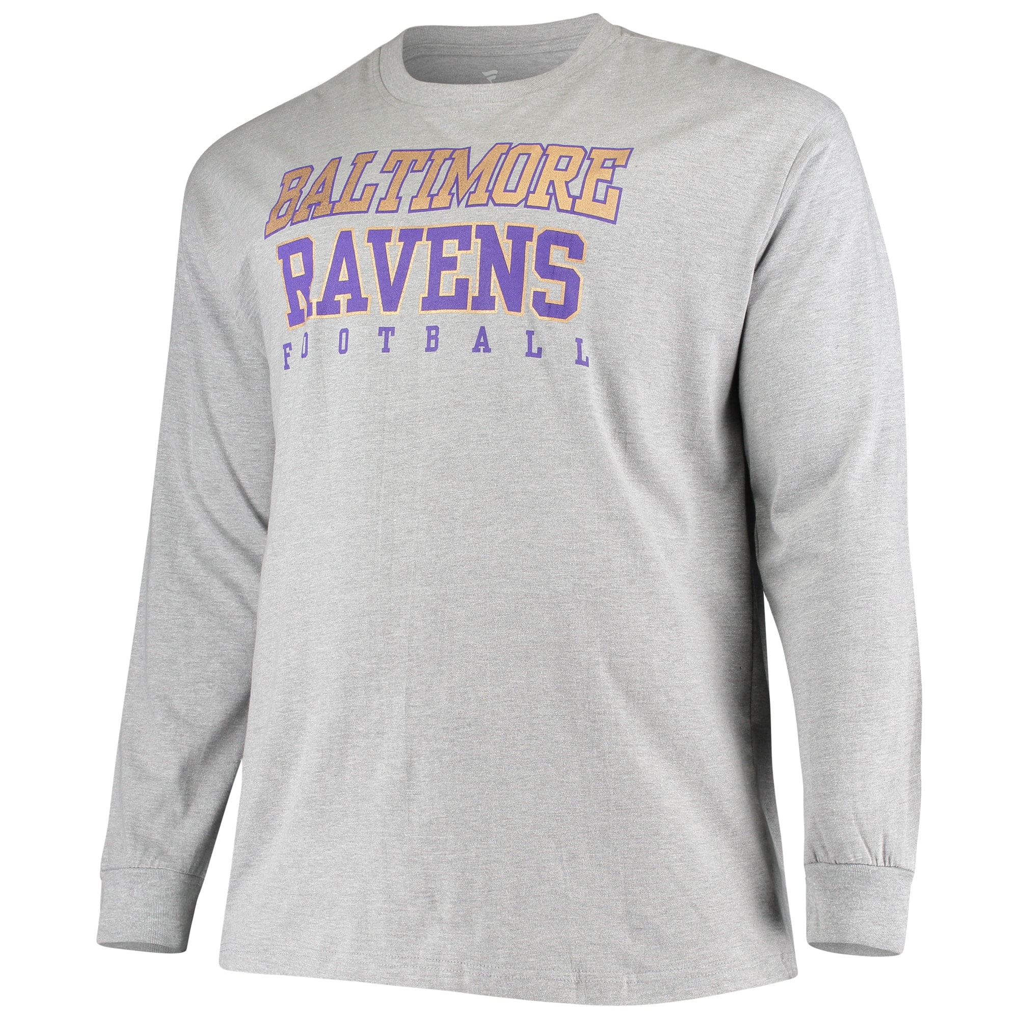 Fanatics Men's Big and Tall Heathered Gray Baltimore Ravens