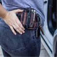 thumbnail image 4 of Multitool Sheath for Belt, Leather EDC Pocket Organizer for Men, Leatherman Sheath with Pen Holder, Key Fob, Flashlight Sheath, EDC Leather Pouch (Bro, 4 of 5